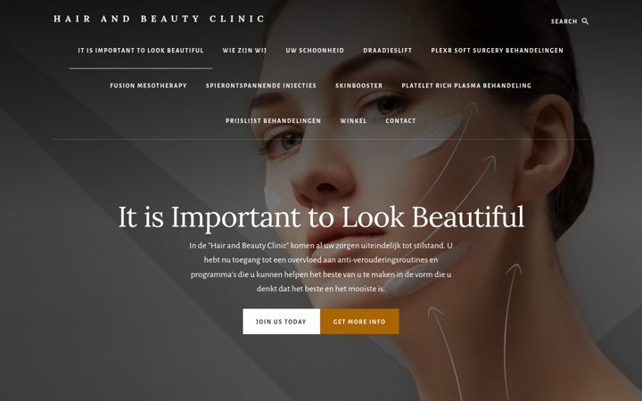 Screenshot of hairandbeautyclinic.com