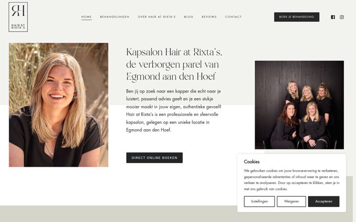 Screenshot of hairatrixta.nl