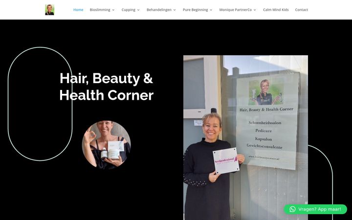 Screenshot of hairbeautycorner.nl
