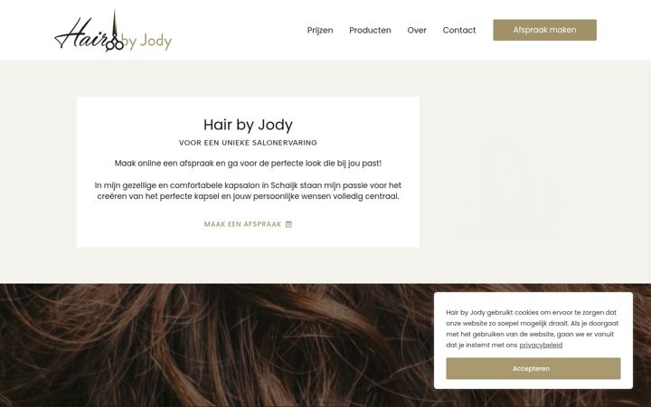 Screenshot of hairbyjody.nl