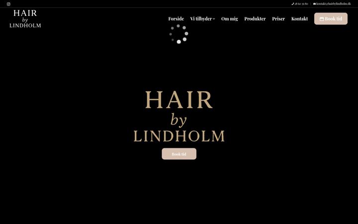 Captură de ecran a hairbylindholm.dk