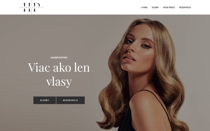 Screenshot of hairbypatrik.sk