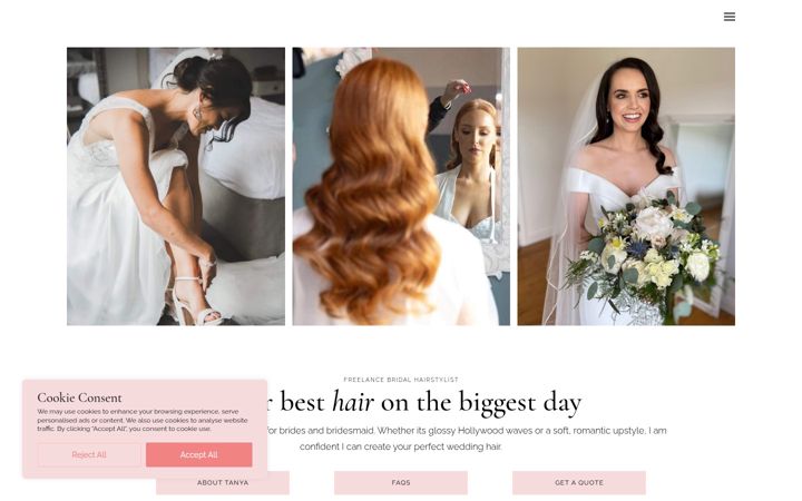 Screenshot of hairbytanya.ie
