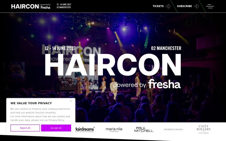 Screenshot of haircon.co.uk