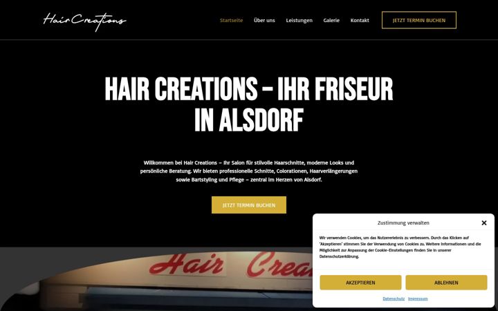 Screenshot of haircreationsalsdorf.de