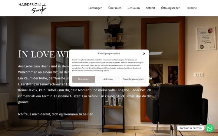 Screenshot of hairdesign-sonja.de