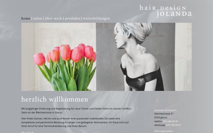 Screenshot of hairdesignjolanda.ch