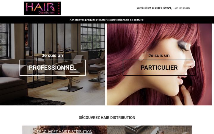Screenshot of hairdistribution.fr