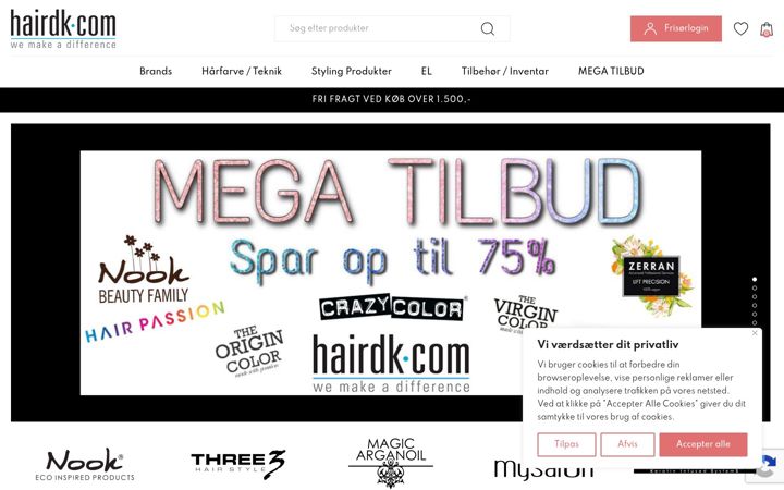 Screenshot of hairdk.com