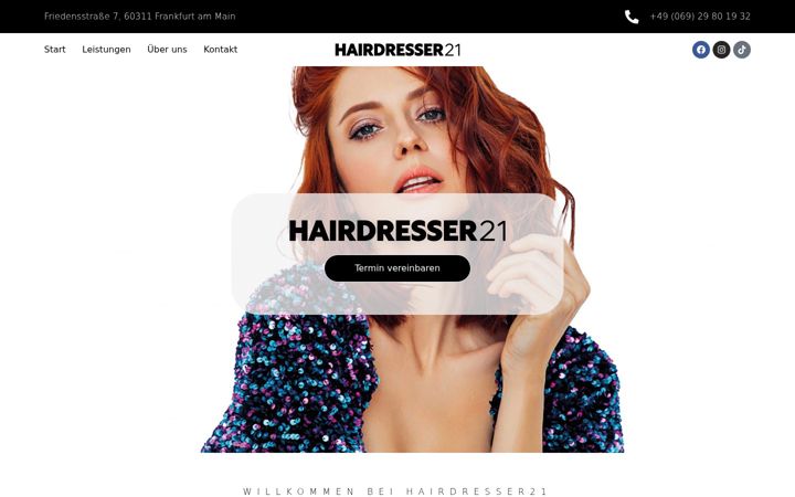 Screenshot of hairdresser21.de