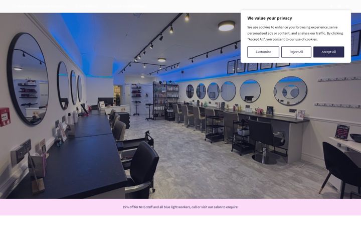 Screenshot of hairenvy-kettering.co.uk