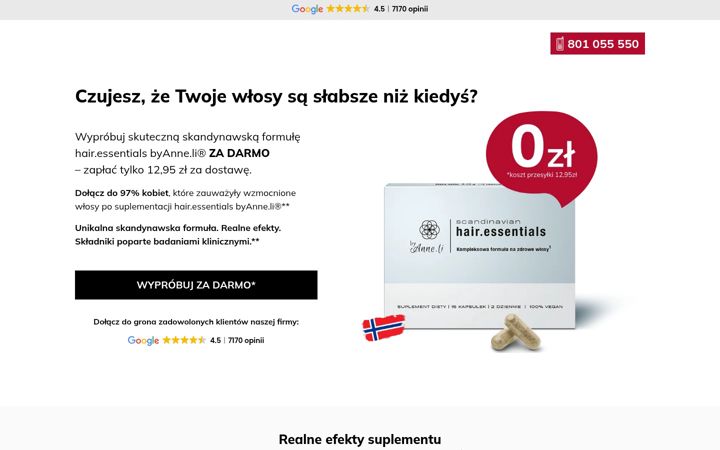 Screenshot of hairessentialsbyanneli.pl