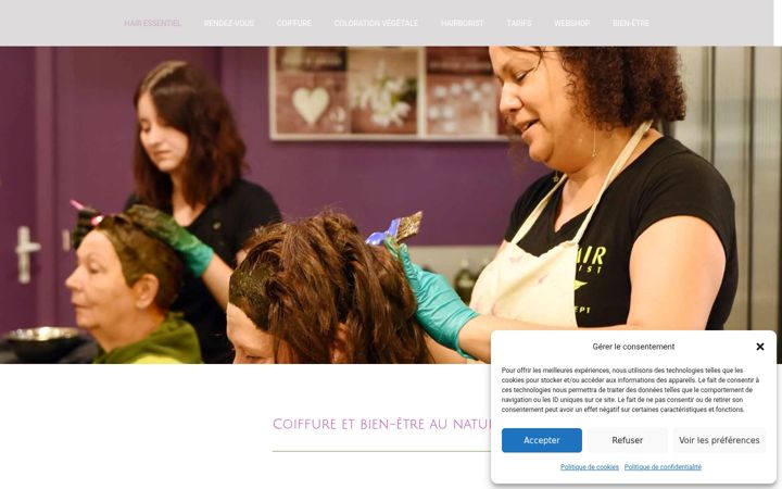 Screenshot of hairessentiel.com