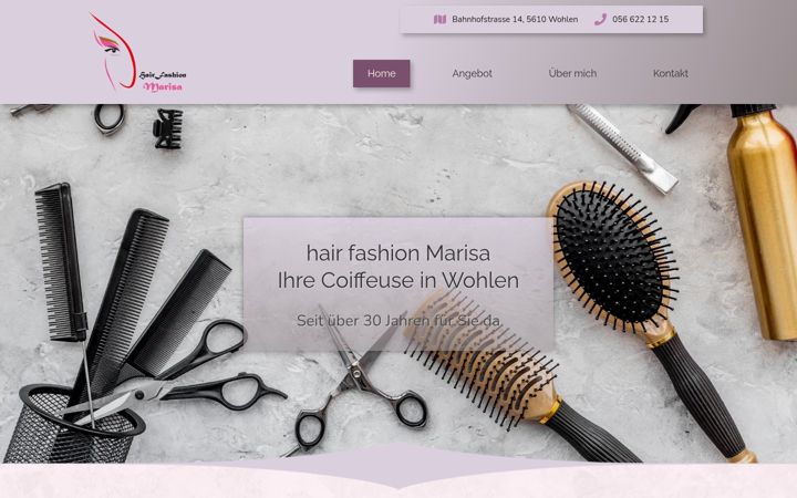 Screenshot of hairfashion-marisa.ch