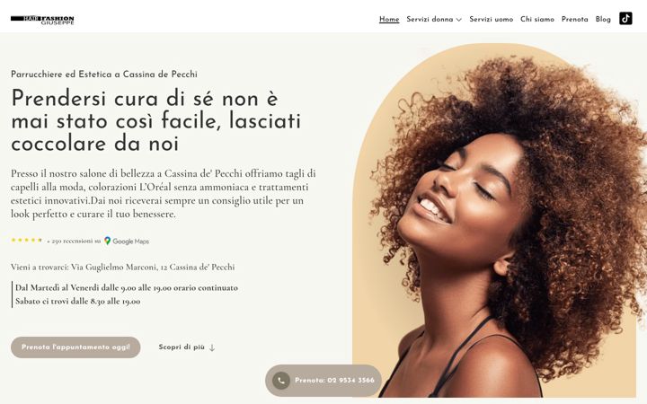 Screenshot of hairfashiongiuseppe.com