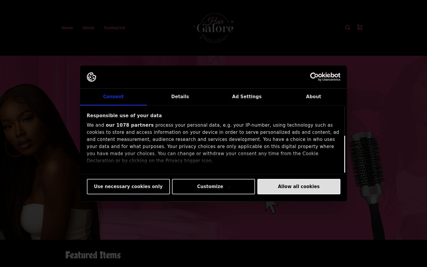 Screenshot tal-banner tal-kunsens muri qabel kwalunkwe interazzjoni