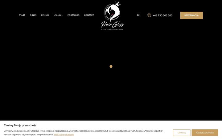 Screenshot of hairgloss.pl