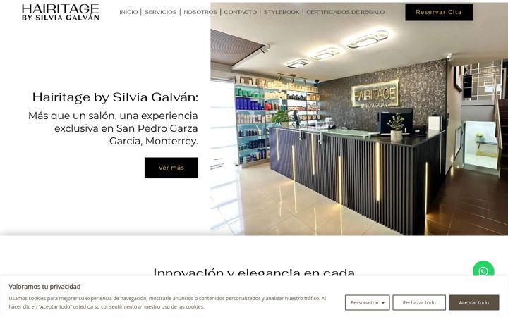 Screenshot of hairitagebysilviagalvan.com