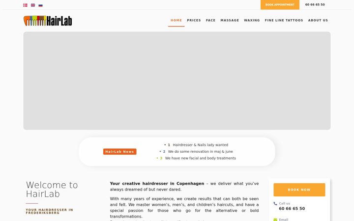 Screenshot of hairlab.dk
