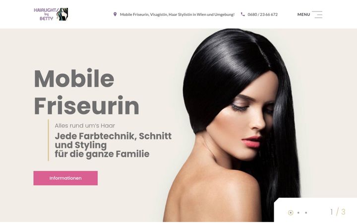 Screenshot of hairlights-betty.at
