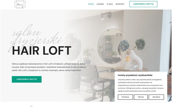 Screenshot of hairloft.pl