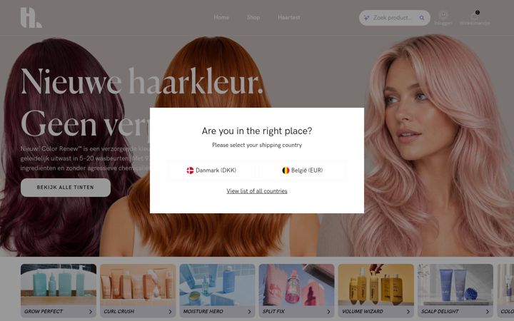 Screenshot of hairlust.be