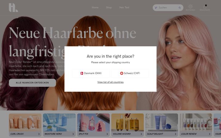 Screenshot of hairlust.ch