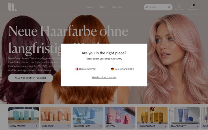 Screenshot of hairlust.de