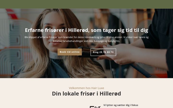 Screenshot of hairluxe.dk