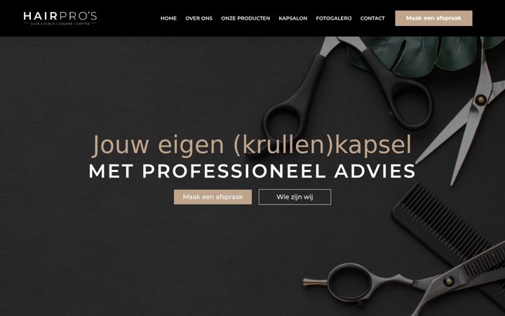 Screenshot of hairpros.nl