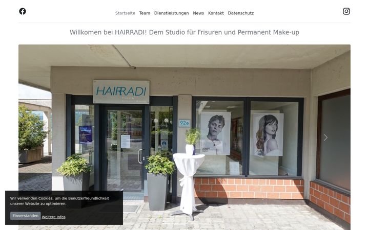 Screenshot of hairradi.at