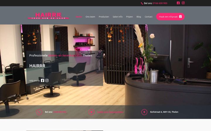 Screenshot of hairrr.nl