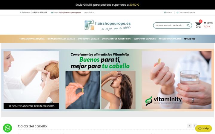 Screenshot of hairshopeurope.es
