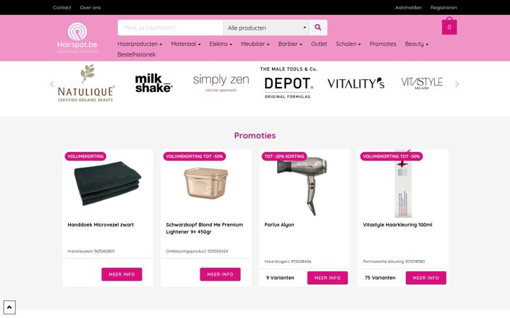 Screenshot of hairspot.be
