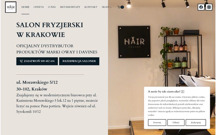 Screenshot of hairsquare.pl