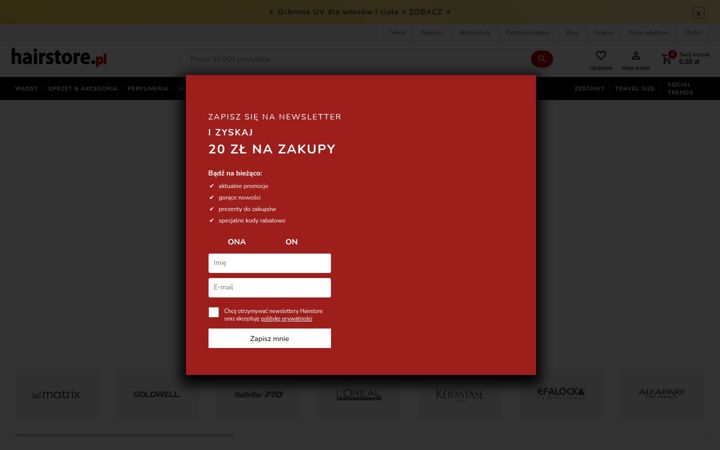 Screenshot of hairstore.pl