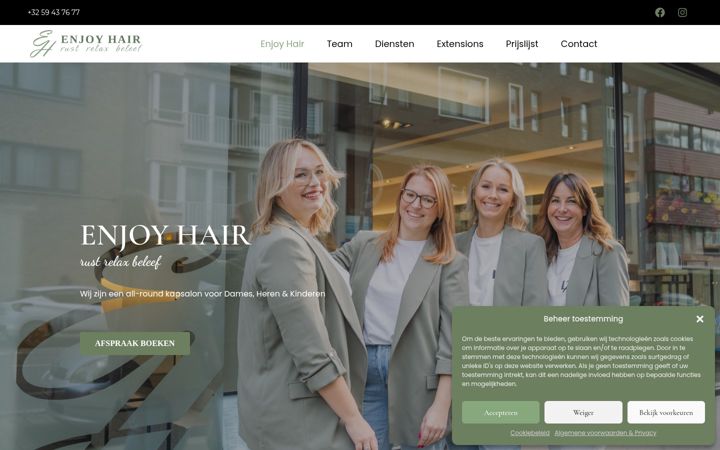 Screenshot of hairstudio-enjoy.be