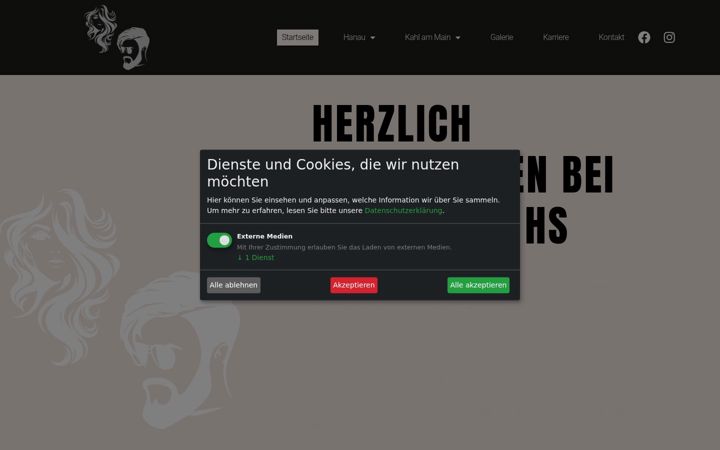 Screenshot of hairstudio-hs.de
