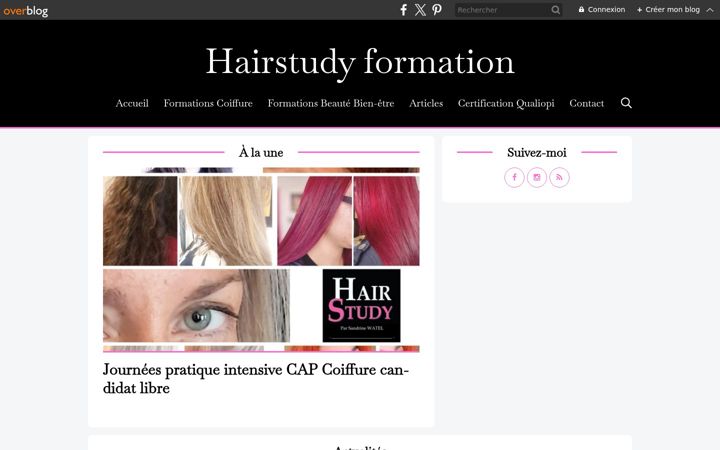 Screenshot of hairstudyformation.fr