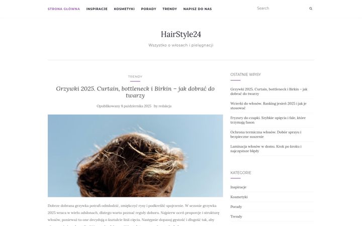 Screenshot of hairstyle24.pl