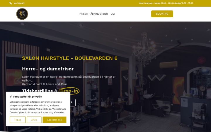 Screenshot of hairstyleboulevarden.dk