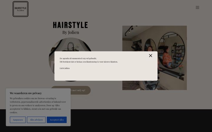 Screenshot of hairstylebyjolien.nl