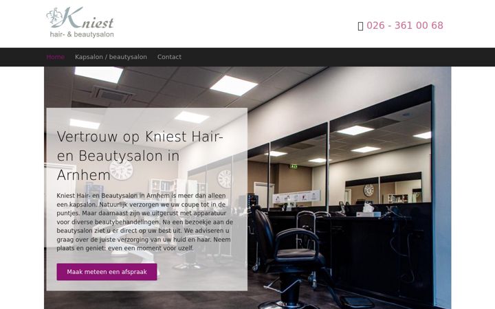 Skærmbillede af hairstyling-kniest.nl
