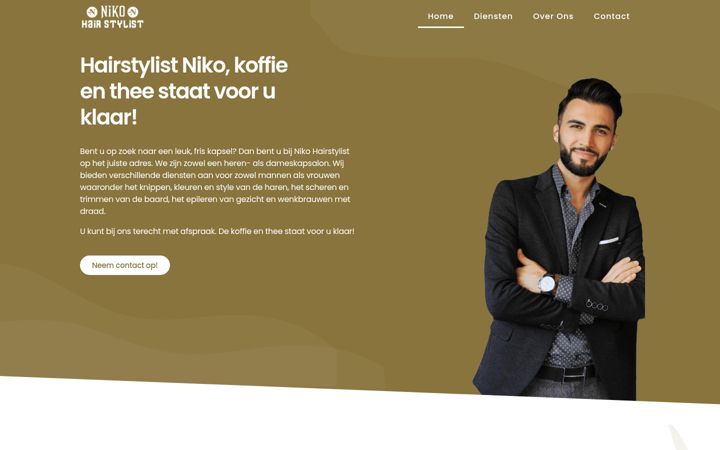 Screenshot of hairstylist-niko.nl
