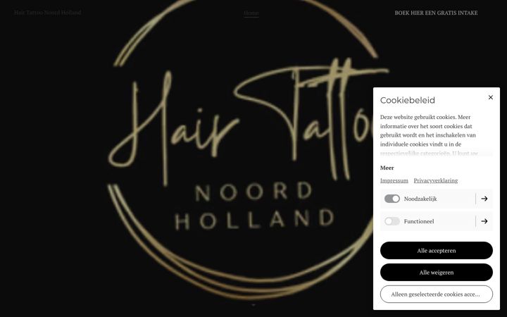 Screenshot of hairtattoonoordholland.nl