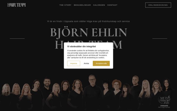 Screenshot of hairteam.se