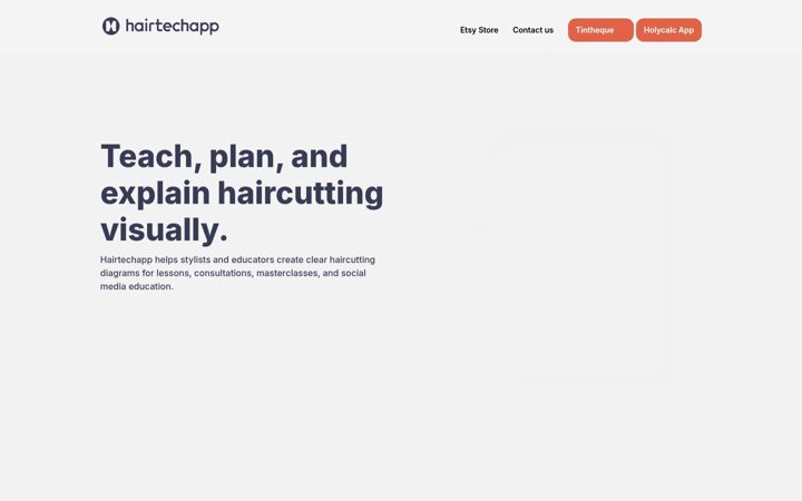 Screenshot of hairtechapp.com