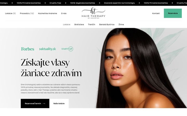 Screenshot of hairtherapy.sk
