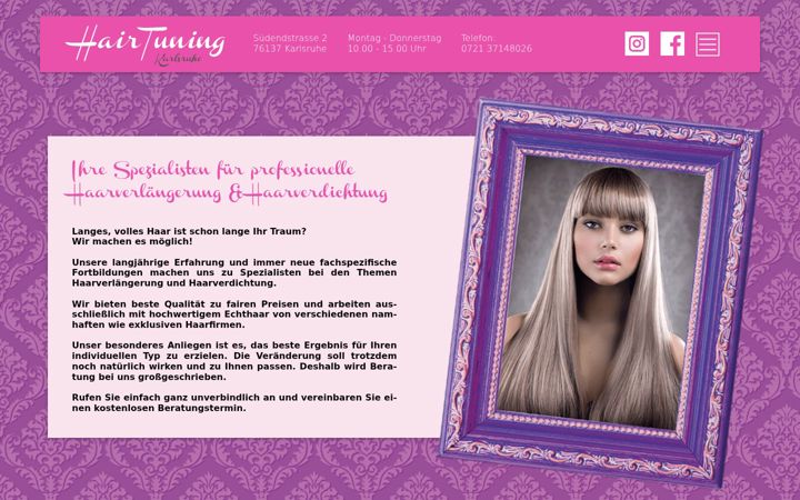 Screenshot of hairtuning-karlsruhe.de