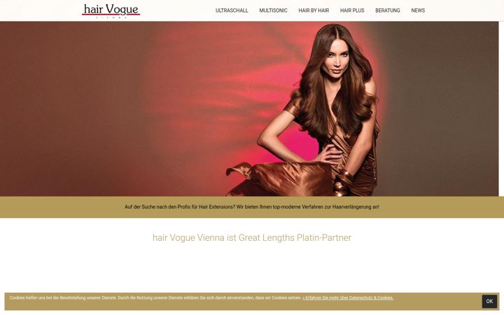 Screenshot of hairvogue.at